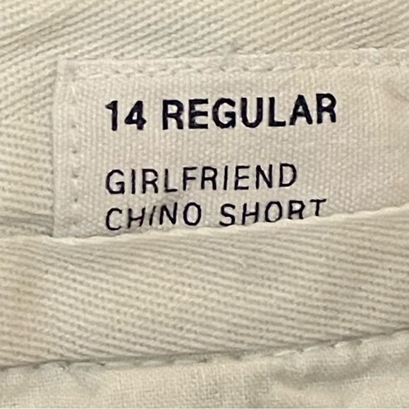 Gap Girlfriend Chino Striped Shorts Gray and White Size 14 Regular - Picture 5 of 11